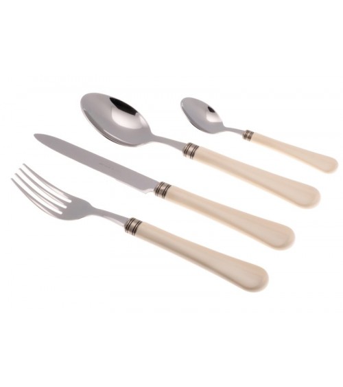 Giulietta 套装 24 件套彩色餐具 Rivadossi Sandro - 象牙色奶油色