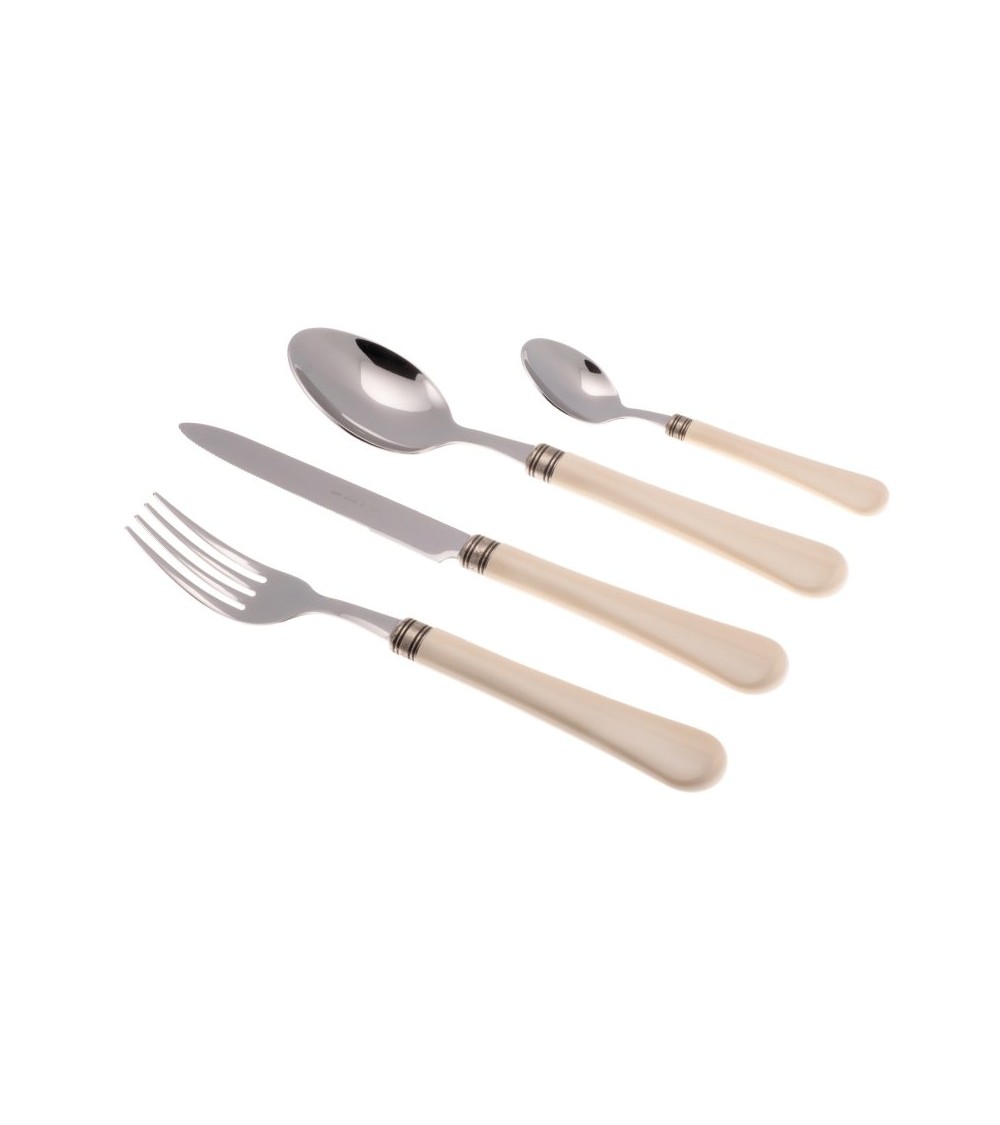 Giulietta 套装 24 件套彩色餐具 Rivadossi Sandro - 象牙色奶油色