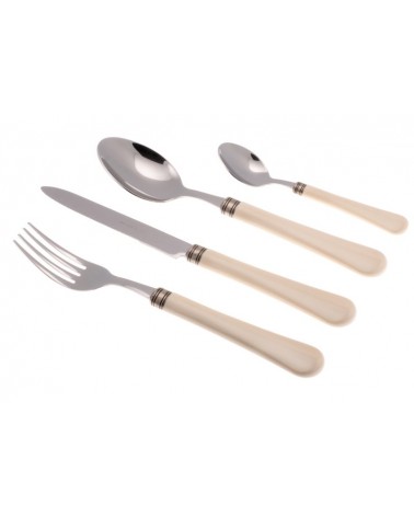 Giulietta 套装 24 件套彩色餐具 Rivadossi Sandro - 象牙色奶油色