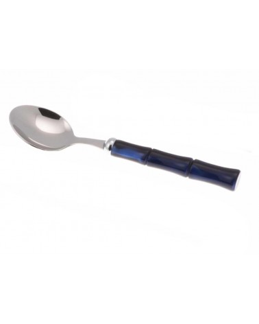 Obstlöffel-Set aus Bambus, 6-teilig – Rivadossi Sandro Coloured Cutlery – Blau