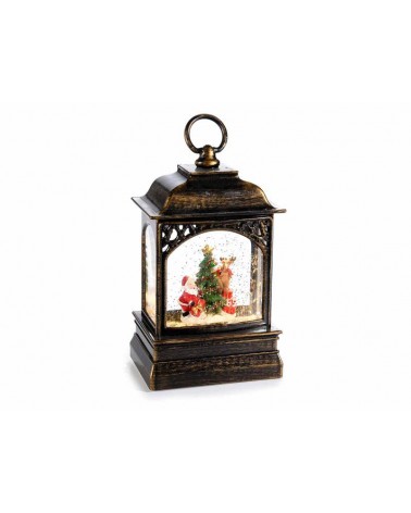 Rectangular Decorative Lantern with Glitter Led Lights in Motion Battery Operated in Gift Box -  - 