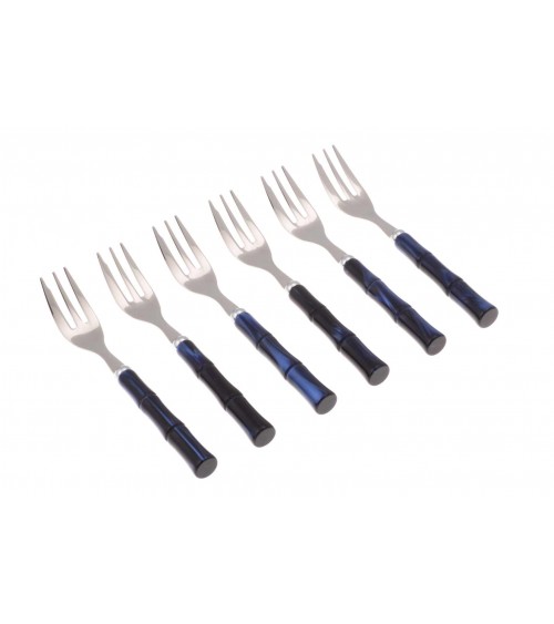 Bambusfarbenes Besteckset 6-teilig Dessertgabeln - Rivadossi Sandro -