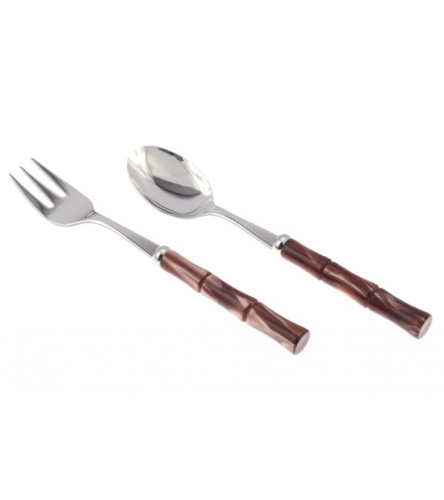 Set 2 Pcs Bamboo Serving Fork and Spoon - Rivadossi -  - 