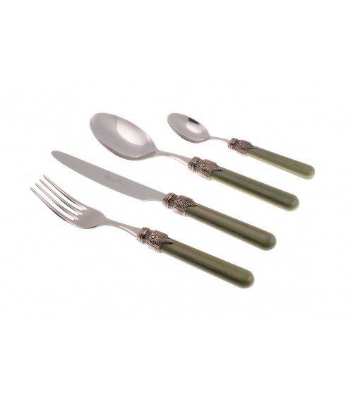 Set 4-tlg. Vintage Table Place - Rivadossi Sandro Farbiges Besteck - 