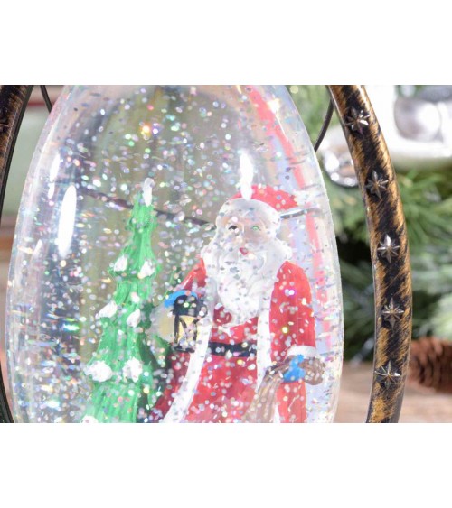 Oval Decorative Lantern with Battery Operated Glitter Led Lights in Gift Box -  - 