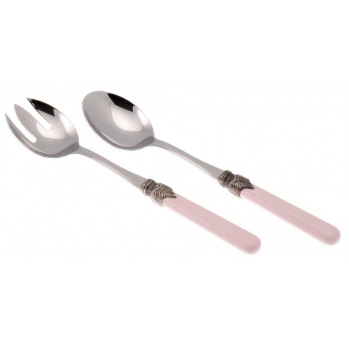 Set 2 Pezzi Posate Insalata - Classic - Shabby Chic - Rivadossi Sandro - rosa