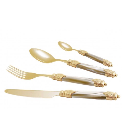 Arianna Gold 24pcs Gold Pvd Cutlery Set - Rivadossi Sandro -  - 