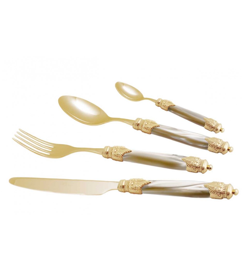 Arianna Gold 24-tlg. Besteckset in Gold-PVC - Rivadossi Sandro -  Arianna Gold 24-tlg. Besteckset in Gold-PVC - Rivadossi Sandro -