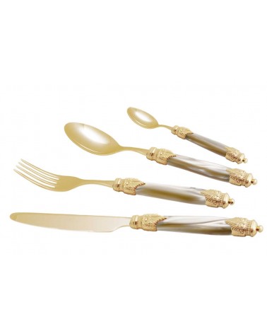 Arianna Gold 24-tlg. Besteckset in Gold-PVC - Rivadossi Sandro - 