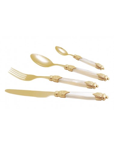 Arianna Gold 24pcs Gold Pvd Cutlery Set - Rivadossi Sandro -  - 