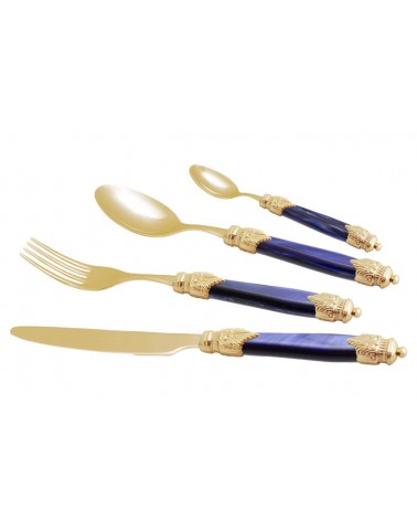 Arianna Gold 24-tlg. Besteckset in Gold-PVC - Rivadossi Sandro - 