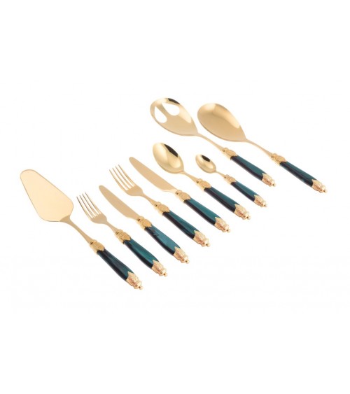 Golden cutlery pvd - Arianna Oro 75 pcs mother -of -perlated handle - Rivadossi Sandro -
