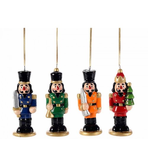 Christmas Nutcracker in Colored Ceramic to Hang - 12 Pieces -  - 