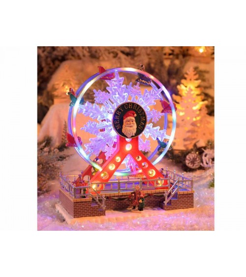 Ruota in Resina con Luci Neon Multicolor, Musica e Movimento - 