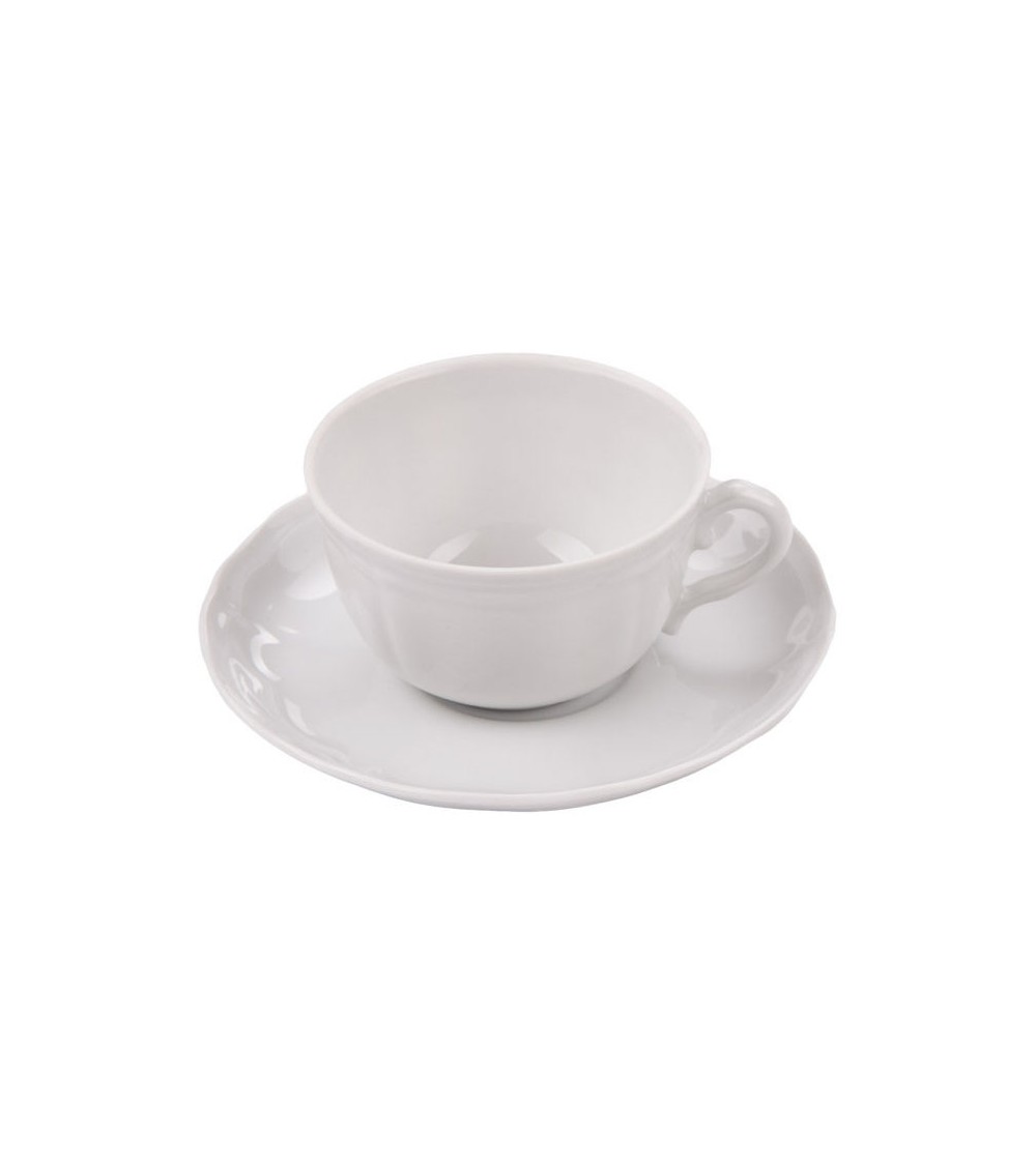 6 Alba Porzellan Teetassen mit Untertassen - 