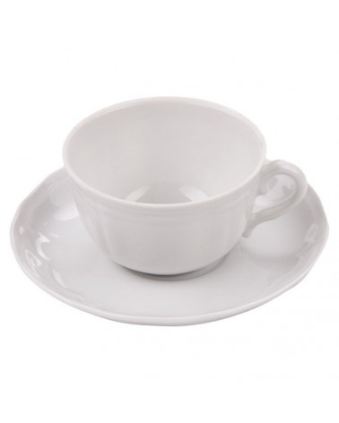 6 Alba Porcelain Tea Cups with Saucers -  - 