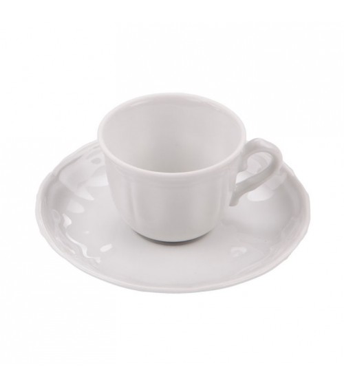 Alba Porcelain Coffee Cups with Saucer - 6 Pieces