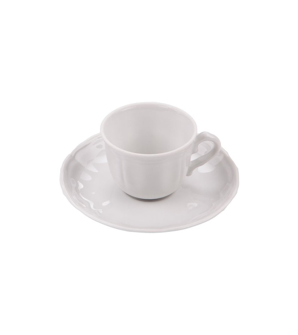 Alba Kaffeetassen aus Porzellan mit Untertasse - 6 Stück - 