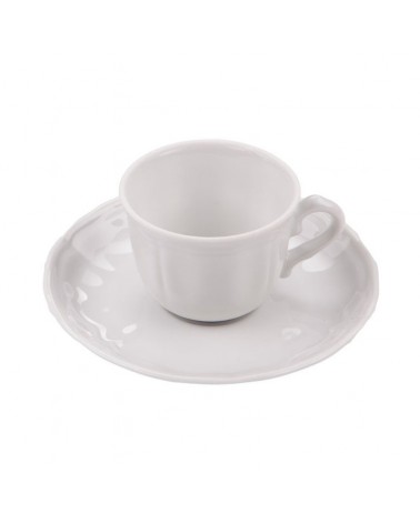 Alba Kaffeetassen aus Porzellan mit Untertasse - 6 Stück - 