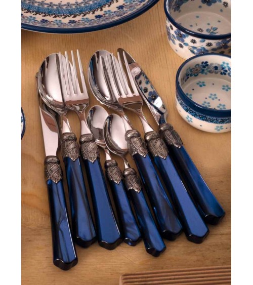 Vittoria Rivadossi Cutlery Set 75pcs Blue - 