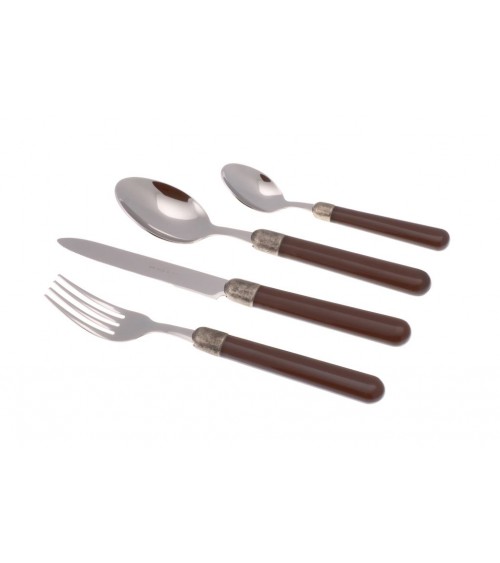 Osteria - 24 件套彩色手柄餐具 -