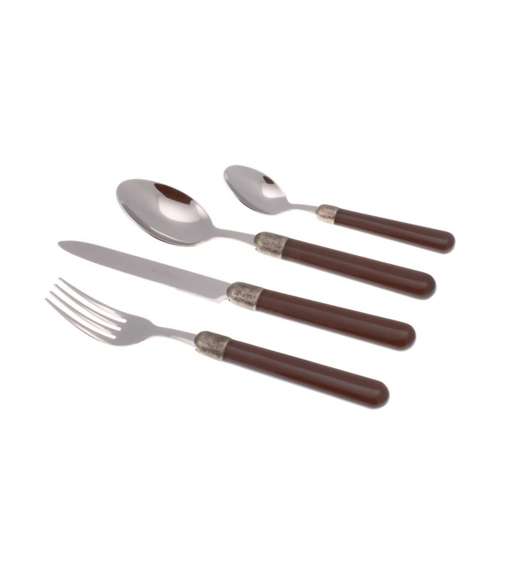 Osteria - 24 件套彩色手柄餐具 -