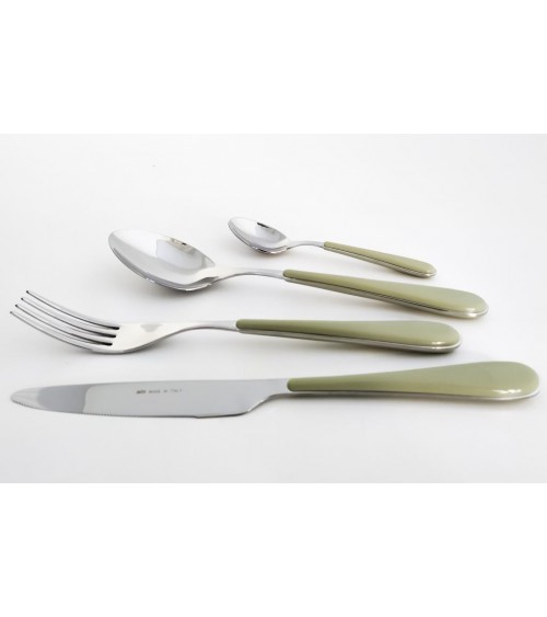 Modern Cutlery In 18/10 Stainless Steel Colored Handle - Spring - Set 24 Pieces -  - 