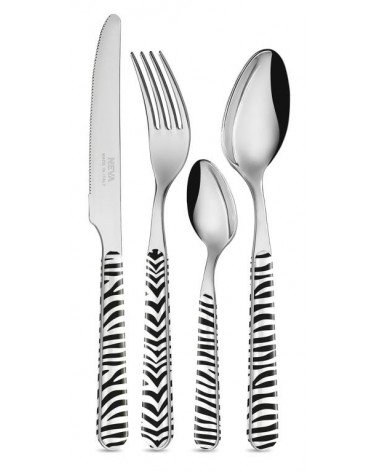 24 件套现代 Animalier 斑马餐具 -
