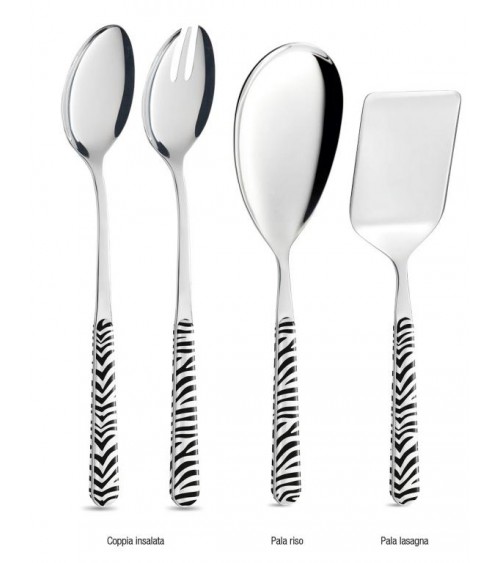 4 件套现代餐具 - Zebra Animalier -