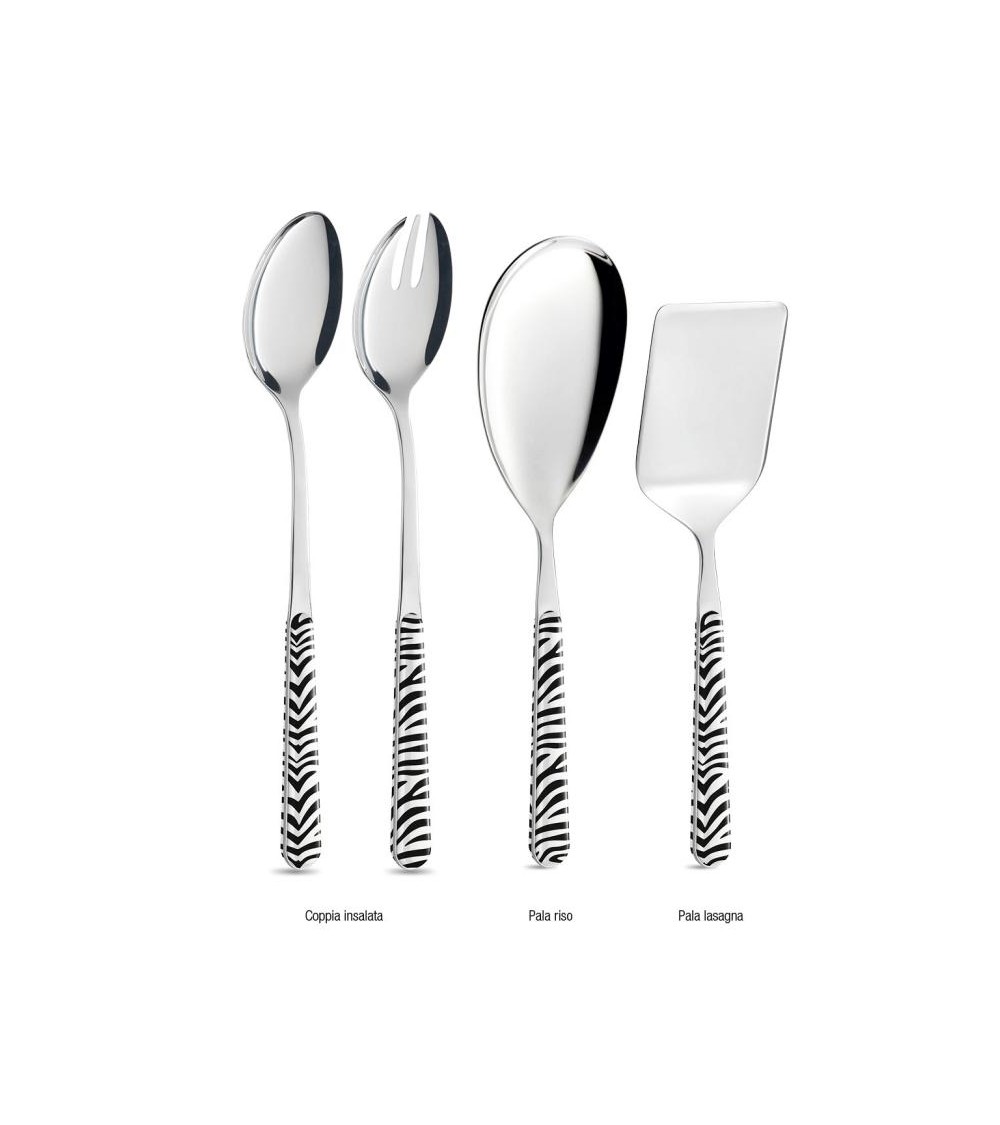 4 件套现代餐具 - Zebra Animalier -