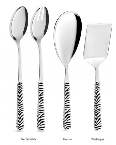 4 件套现代餐具 - Zebra Animalier -