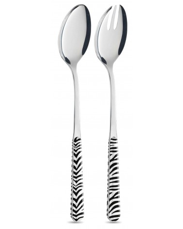 Set 4 Pcs Modern Serving Cutlery - Animalier Zebra -  - 