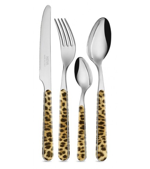 24 件套现代动物豹纹餐具 -