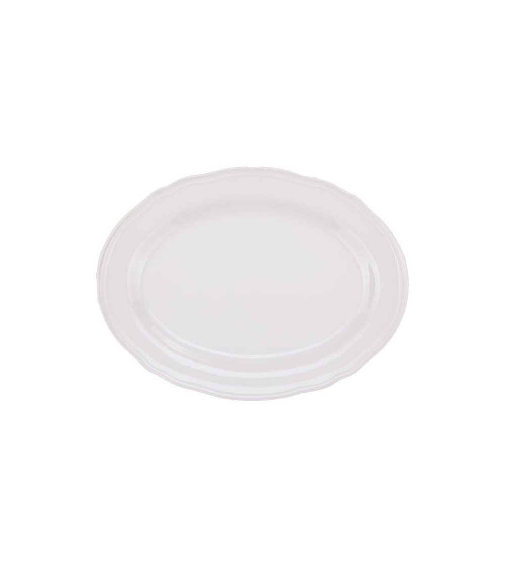 Alba Oval Tray in White Porcelain -  - 