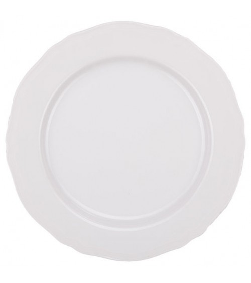 Alba Round Tray in White Porcelain -  - 