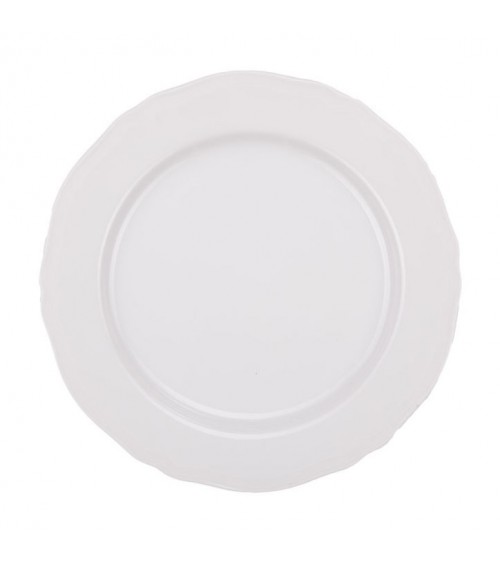 Assiette plate Alba en porcelaine blanche - 6 pièces - 