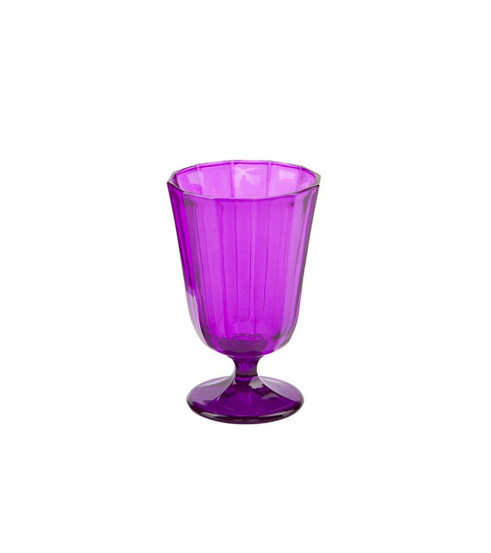 Wine Glass Ana in Colored Glass - 6 Pieces -  - 