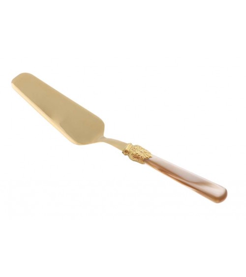 Gold Cutlery - Pvd - Elena Cake Shovel - Pearly Champagne Handle - 1