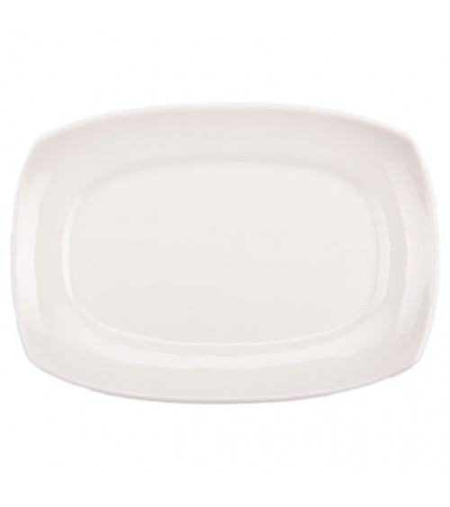 Asian Square Oval Tray in Ivory New Bone China -  - 