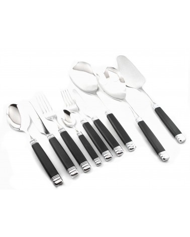 Modernes farbiges Besteck - Rossini Set 75 Stück Schwarz  - Rivadossi Sandro - 