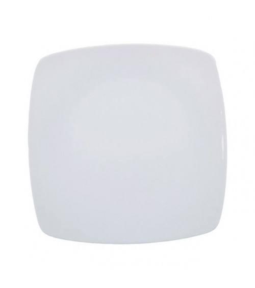 Carrè Dinner Plate in White Porcelain - 6 Pieces -  - 