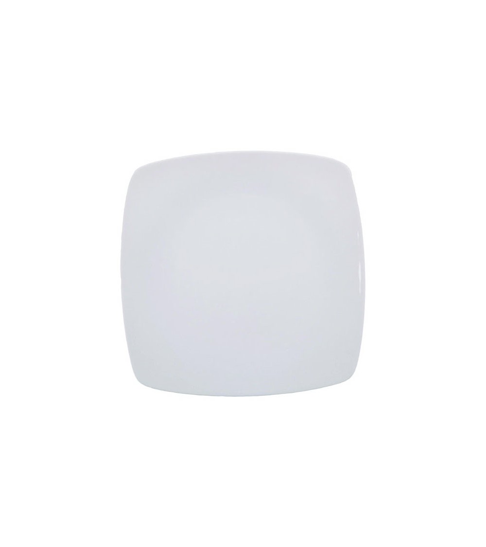 Carrè Dinner Plate in White Porcelain - 6 Pieces -  - 