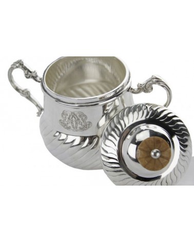 Sheffield Silver Engraved Sugar Bowl - Royal Family -  - 