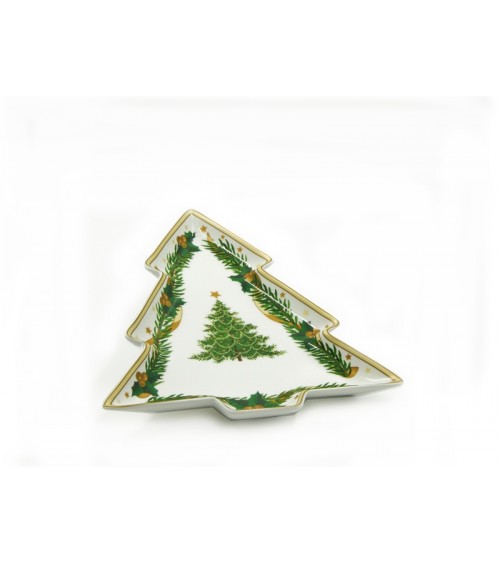 Ceramic Tree Plate "Gold Christmas" - Royal Family -  - 