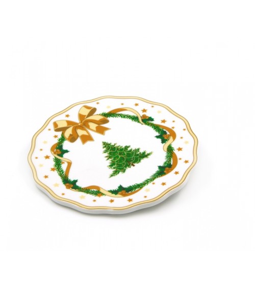 Keramik-Untersetzer "Gold Christmas" - Royal Family - 