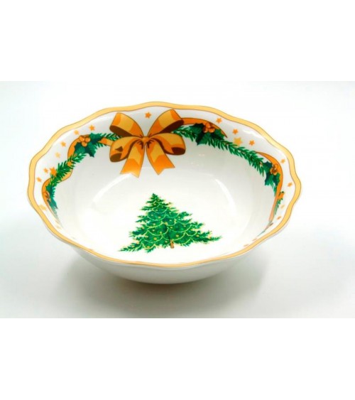 "Gold Christmas" Ceramic Salad Bowl - Royal Family -  - 