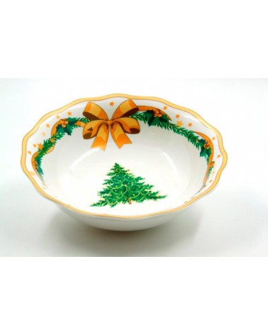 "Gold Christmas" Ceramic Salad Bowl - Royal Family -  - 