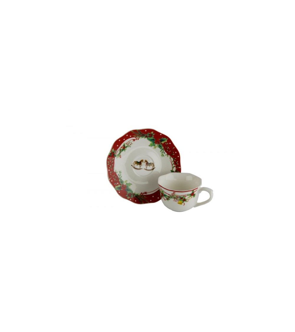 "Christmas Dream" Porcelain Coffee Cup Service for 2 People - Royal Family -  - 