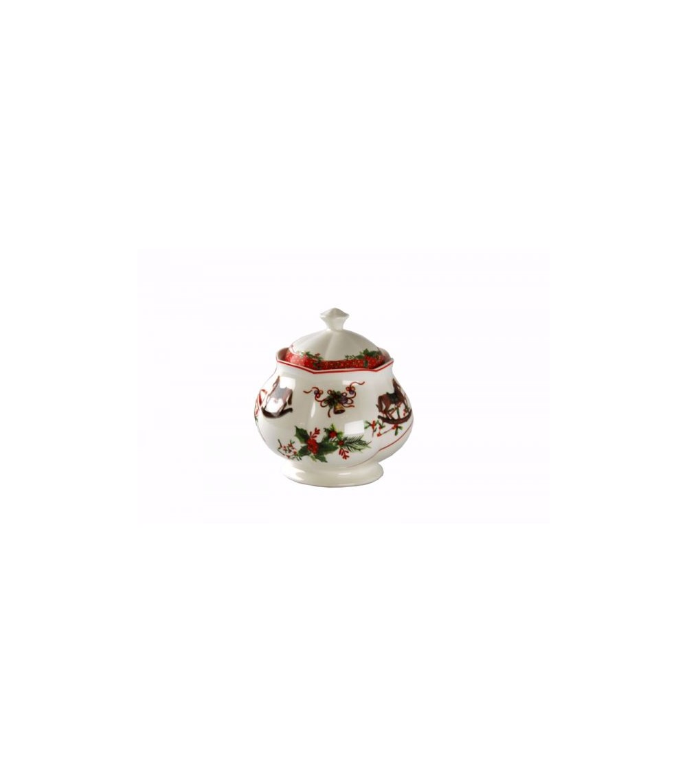 "Jingle Bells" Ceramic Sugar Bowl - Royal Family -  - 
