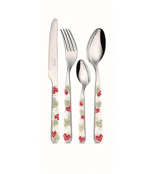 Shabby Christmas Cutlery Set 24pcs Decoration with Hearts - Neva Creative Cutlery -  - 